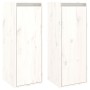 Armario de pared 2 uds madera maciza de pino blanco 30x30x80 cm de vidaXL, Estantes y estanterías - Ref: Foro24-813498, Preci...