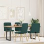 Sillas de comedor 4 unidades tela verde oscuro en Sillas de comedor | Comprar online en Foru.es