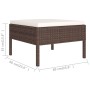 Set muebles de jardín 7 piezas cojines ratán sintético marrón de vidaXL, Conjuntos de jardín - Ref: Foro24-3094539, Precio: 5...