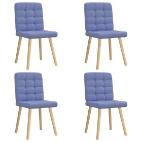 Sillas de comedor 4 uds tela azul jeans en Sillas de comedor | Comprar online en Foru.es