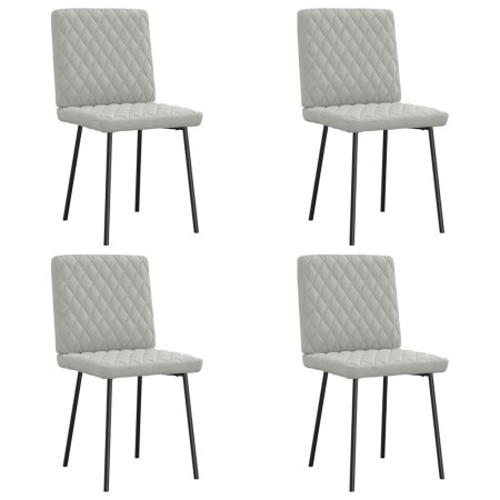 Sillas de comedor 4 unidades terciopelo gris claro en Sillas de comedor | Comprar online en Foru.es