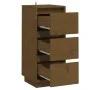 Aparador 2 uds madera maciza de pino marrón miel 32x34x75 cm de vidaXL, Aparadores - Ref: Foro24-813372, Precio: 89,52 €, Des...