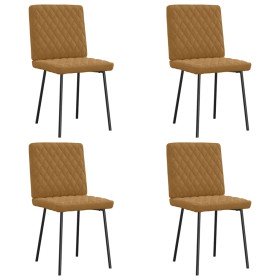 Sillas de comedor 4 unidades terciopelo marrón en Sillas de comedor | Comprar online en Foru.es