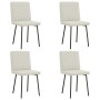 Sillas de comedor 4 unidades terciopelo crema en Sillas de comedor | Comprar online en Foru.es