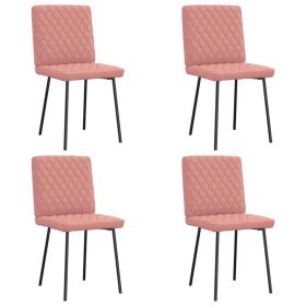Sillas de comedor 4 unidades cuero sintético rosa en Sillas de comedor | Comprar online en Foru.es