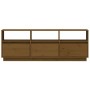 Mueble de TV madera maciza de pino marrón miel 140x37x50 cm de vidaXL, Muebles TV - Ref: Foro24-813433, Precio: 135,96 €, Des...