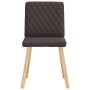 Sillas de comedor 4 unidades tela marrón oscuro en Sillas de comedor | Comprar online en Foru.es