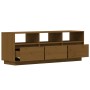 Mueble de TV madera maciza de pino marrón miel 140x37x50 cm de vidaXL, Muebles TV - Ref: Foro24-813433, Precio: 135,96 €, Des...