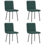 Sillas de comedor 4 unidades terciopelo verde oscuro en Sillas de comedor | Comprar online en Foru.es