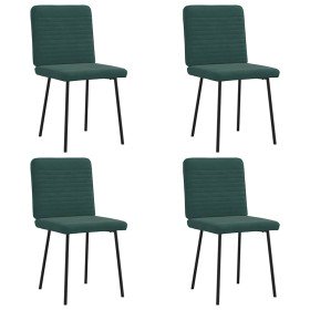 Sillas de comedor 4 unidades terciopelo verde oscuro en Sillas de comedor | Comprar online en Foru.es