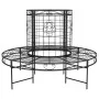 Banco de jardín redondo de acero negro Ø137 cm de vidaXL, Bancos de jardín - Ref: Foro24-318822, Precio: 213,19 €, Descuento: %