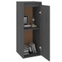 Armarios de pared 2 uds madera maciza de pino gris 30x30x80 cm de vidaXL, Estantes y estanterías - Ref: Foro24-813500, Precio...