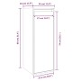 Armarios de pared 2 uds madera maciza de pino gris 30x30x80 cm de vidaXL, Estantes y estanterías - Ref: Foro24-813500, Precio...