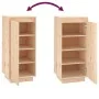 Armario zapatero de madera maciza de pino 35x35x80 cm de vidaXL, Zapateros y organizadores de calzado - Ref: Foro24-813535, P...