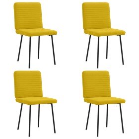 Sillas de comedor 4 unidades terciopelo amarillo en Sillas de comedor | Comprar online en Foru.es