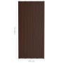 Panel de tejado acero galvanizado marrón 12 unidades 100x45 cm de vidaXL, Techo - Ref: Foro24-317217, Precio: 69,28 €, Descue...