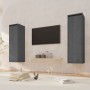 Armarios de pared 2 uds madera maciza pino gris 30x30x100 cm de vidaXL, Estantes y estanterías - Ref: Foro24-813510, Precio: ...