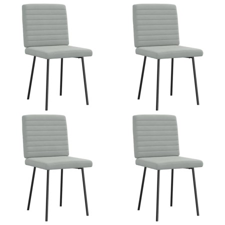 Sillas de comedor 4 unidades terciopelo gris claro en Sillas de comedor | Comprar online en Foru.es