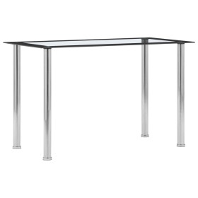 Mesa de comedor vidrio templado negro transparente 120x60x75 cm en Mesas de comedor | Comprar online en Foru.es