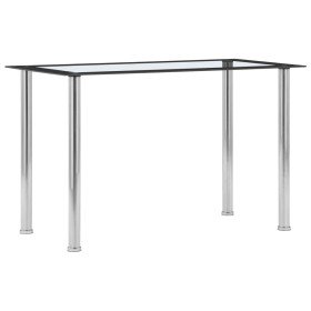 Mesa de comedor vidrio templado negro transparente 120x60x75 cm en Mesas de comedor | Comprar online en Foru.es