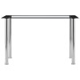 Mesa de comedor vidrio templado negro transparente 120x60x75 cm en Mesas de comedor | Comprar online en Foru.es