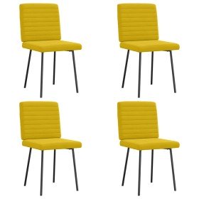Sillas de comedor 4 unidades terciopelo amarillo en Sillas de comedor | Comprar online en Foru.es