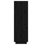 Mueble zapatero de madera maciza de pino negro 30x34x105 cm de vidaXL, Zapateros y organizadores de calzado - Ref: Foro24-813...