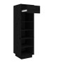 Mueble zapatero de madera maciza de pino negro 30x34x105 cm de vidaXL, Zapateros y organizadores de calzado - Ref: Foro24-813...