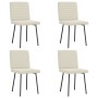 Sillas de comedor 4 unidades terciopelo crema en Sillas de comedor | Comprar online en Foru.es