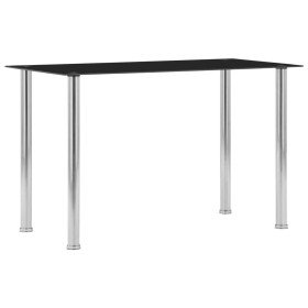 Mesa de comedor de vidrio templado negro 120x60x75 cm en Mesas de comedor | Comprar online en Foru.es