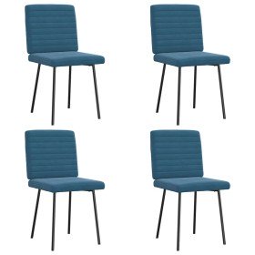 Sillas de comedor 4 unidades terciopelo azul en Sillas de comedor | Comprar online en Foru.es