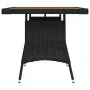 Mesa de jardín ratán sintético y acacia maciza negro 70x70x72cm de vidaXL, Mesas de jardín - Ref: Foro24-318692, Precio: 92,2...