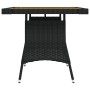 Mesa de jardín ratán sintético y acacia maciza negro 70x70x72cm de vidaXL, Mesas de jardín - Ref: Foro24-318692, Precio: 93,4...