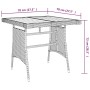 Mesa de jardín ratán sintético y acacia maciza negro 70x70x72cm de vidaXL, Mesas de jardín - Ref: Foro24-318692, Precio: 93,4...