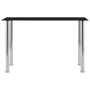 Mesa de comedor de vidrio templado negro 120x60x75 cm en Mesas de comedor | Comprar online en Foru.es