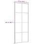 Puerta corredera ESG vidrio y aluminio blanca 76x205 cm de vidaXL, Puertas para el hogar - Ref: Foro24-151668, Precio: 178,25...