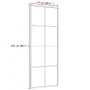 Schiebetür aus ESG-Glas und weißem Aluminium, 76 x 205 cm von vidaXL, Türen für zu Hause - Ref: Foro24-151668, Preis: 168,07 ...