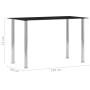 Mesa de comedor de vidrio templado negro 120x60x75 cm en Mesas de comedor | Comprar online en Foru.es