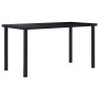 Mesa de comedor de vidrio templado negro 140x70x75 cm en Mesas de comedor | Comprar online en Foru.es