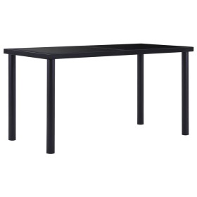 Mesa de comedor de vidrio templado negro 140x70x75 cm en Mesas de comedor | Comprar online en Foru.es