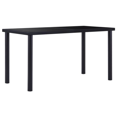 Mesa de comedor de vidrio templado negro 140x70x75 cm en Mesas de comedor | Comprar online en Foru.es