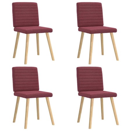 Sillas de comedor 4 unidades tela rojo tinto en Sillas de comedor | Comprar online en Foru.es