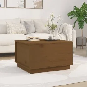 Solid honey brown pine wood coffee table 60x50x35 cm by vidaXL, Coffee table - Ref: Foro24-813418, Price: 62,79 €, Discount: %