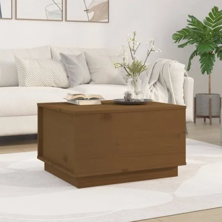 Mesa de centro madera maciza de pino marrón miel 60x50x35 cm de vidaXL, Mesas de centro - Ref: Foro24-813418, Precio: 62,79 €...