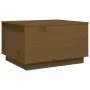 Mesa de centro madera maciza de pino marrón miel 60x50x35 cm de vidaXL, Mesas de centro - Ref: Foro24-813418, Precio: 62,79 €...