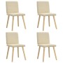 Sillas de comedor 4 unidades tela color crema en Sillas de comedor | Comprar online en Foru.es