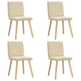 Sillas de comedor 4 unidades tela color crema en Sillas de comedor | Comprar online en Foru.es