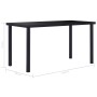 Mesa de comedor de vidrio templado negro 140x70x75 cm en Mesas de comedor | Comprar online en Foru.es