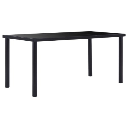 Mesa de comedor de vidrio templado negro 160x80x75 cm en Mesas de comedor | Comprar online en Foru.es