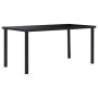 Mesa de comedor de vidrio templado negro 160x80x75 cm en Mesas de comedor | Comprar online en Foru.es